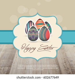 Happy Easter design With beautiful Easter element.