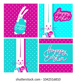 Happy Easter design collection. Vector templates.