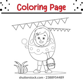 Happy Easter Design coloring page for children