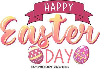 Happy Osterdesign mit dekorierter Eiergrafik