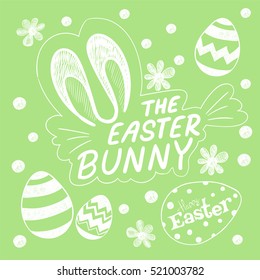 Happy easter design elements. Vector illustration set.