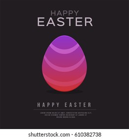 Happy Easter Design layout for banners, wallpaper, flyers, invitation, posters, brochure, voucher discount.Vector illustration template