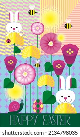 happy easter design template vector, illustration