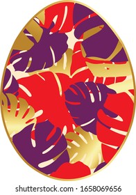 Happy Easter design. Vector fashion egg