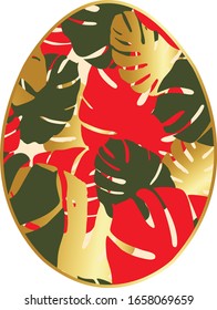 Feliz diseño de Pascua. Huevo de moda vectorial