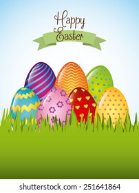 happy easter design, vector illustration eps10 graphic 