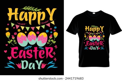 happy easter dey typography t-shirt design 