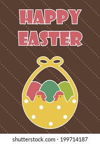Happy Easter egg basket card