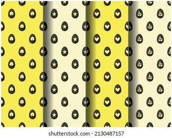 happy easter egg bunny rabbit background logo icon vector wallpaper  flat art poster template vector