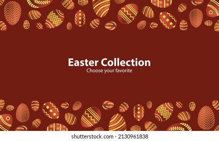 happy easter egg bunny rabbit background logo icon vector wallpaper  flat art poster template vector