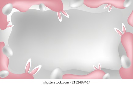 happy easter egg bunny rabbit background logo icon vector wallpaper  flat art poster template vector