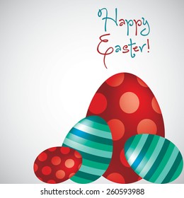 Happy Easter egg card in vector format.