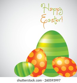 Happy Easter egg card in vector format.