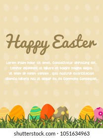 Happy easter egg celebration poster