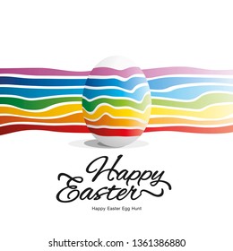 Happy Easter egg colorful abstract modern gradient background