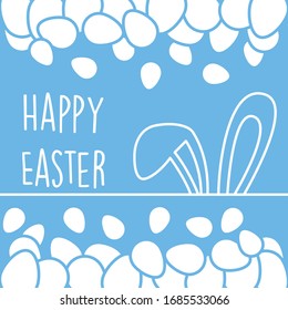 Happy Easter Egg Colorful Greetings Card drawn by hand - Vector EPS