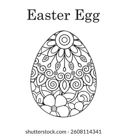 Happy Easter Egg Coloring Page