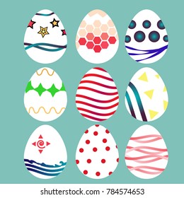 Happy Easter egg decoration fancy party cute design