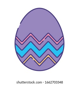 Happy easter egg flat style icon design, Spring decoration holiday greeting ornament celebration festive season tradition and festival theme Vector illustration