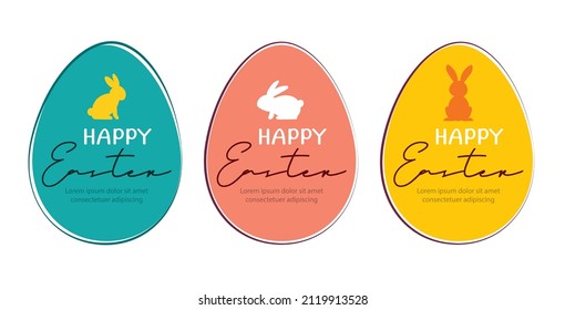 Happy easter egg greeting card background template.Can be used for invitation, ad, wallpaper,flyers, posters, brochure.