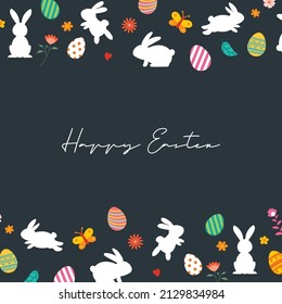Happy easter egg greeting card background template.Can be used for cover, invitation, ad, wallpaper,flyers, posters, brochure.