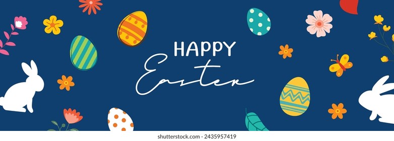 Happy easter egg greeting card background template.Can be used for cover, invitation, ad, wallpaper,flyers, posters, brochure.