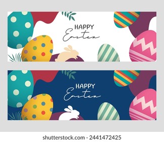 Happy easter egg greeting card background template. Can be used for cover, invitation, ad, wallpaper,flyers, posters, brochure.