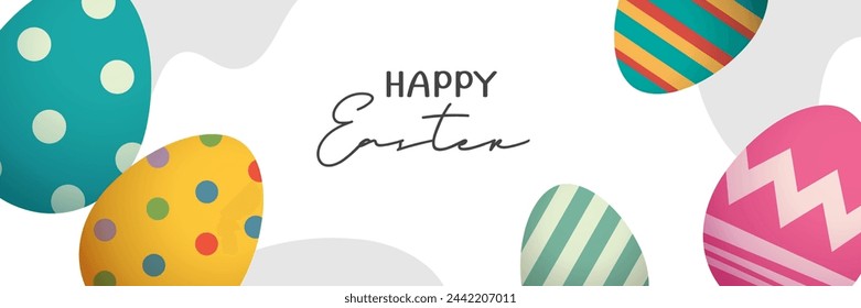 Happy easter egg greeting card background template.Can be used for cover, invitation, ad, wallpaper,flyers, posters, brochure.