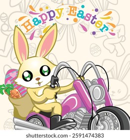 happy easter egg for greeting card, gift card