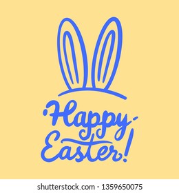 Happy Easter Egg Greetings Card drawn by hand - Vector EPS