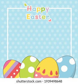 Happy Easter Egg Hunt background Vector