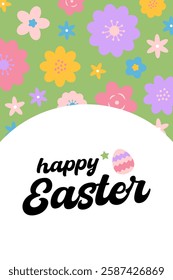 Happy Easter Egg Hunting Poster Vertical Banner