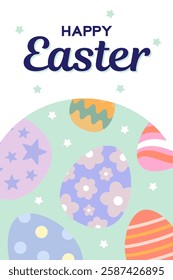 Happy Easter Egg Hunting Poster Vertical Banner