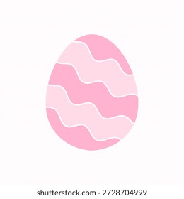 Happy Easter egg icon with cute shapes and decorative details. Ideal for Easter hunt visuals, kids content, holiday cards, gift packaging, and spring-themed graphic projects.