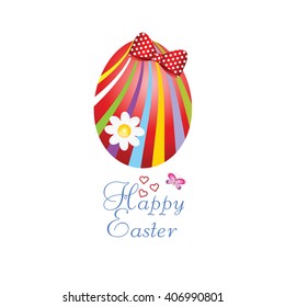happy easter egg illustration in colorful