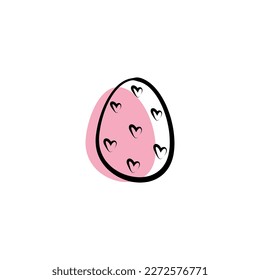 Happy Easter egg isolated illustration