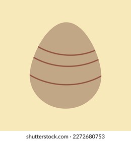 Happy Easter egg isolated illustration