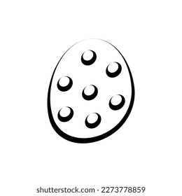 Happy Easter egg isolated illustration