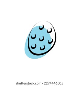 Happy Easter egg isolated illustration