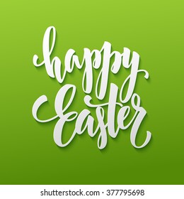 Happy Easter Egg lettering. Vector illustration EPS10