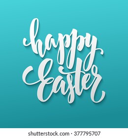 Happy Easter Egg lettering. Vector illustration EPS10