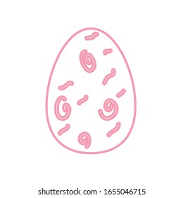 Happy Osterei Linie Stil Icon Design, Frühlingsdekoration Feiertagsgruß Feiertage Festsaison Tradition und Festival Thema Vektorillustration Illustration