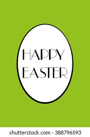 Happy Easter egg on green background. Simple Easter egg illustration. Easter egg EPS. Vector Illustration. Stock vector.