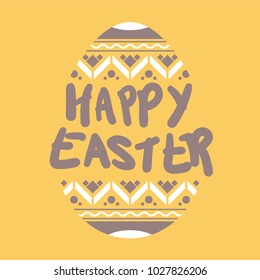 Happy easter with egg ornament