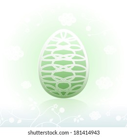 Happy Easter egg ornate background vector