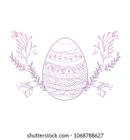 happy easter egg paint with wreath