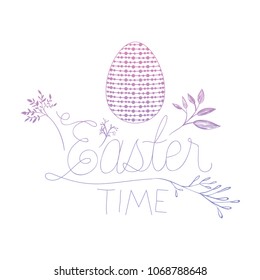 happy easter egg paint with wreath