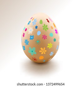 Happy Easter egg postcard