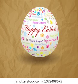 Happy Easter egg postcard