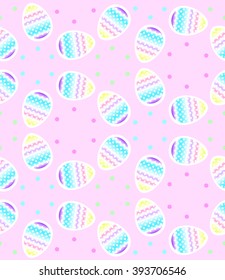 Happy Easter egg seamless pattern